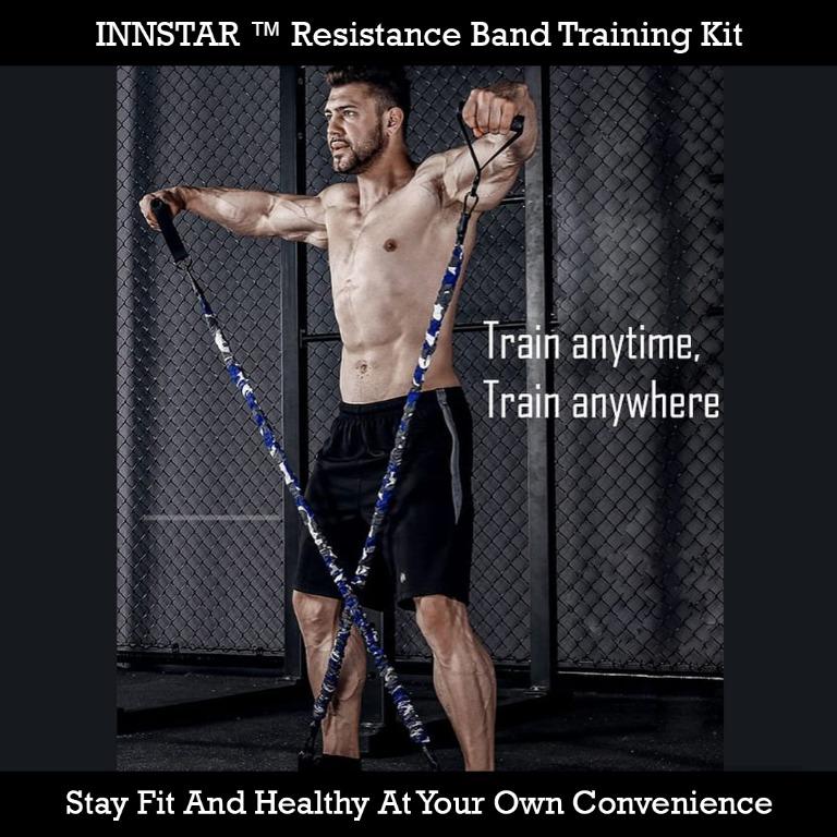 INNSTAR Resistance Band Workout Set Elastic Bands Pull Rope Home