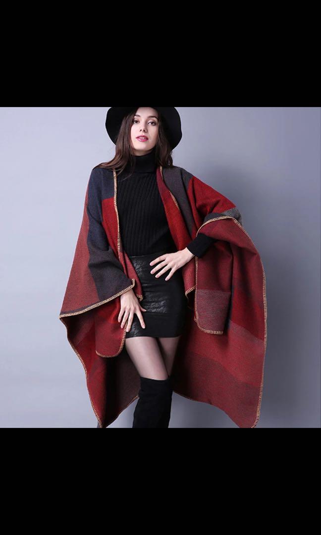 casaco poncho feminino