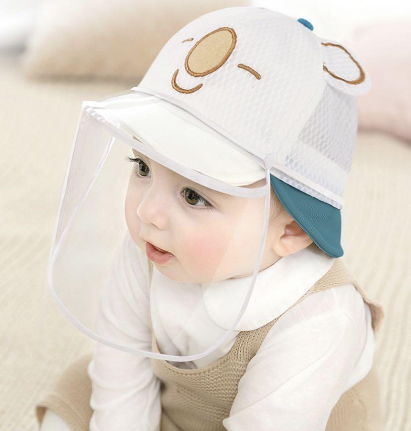 Baby cap discount with face shield