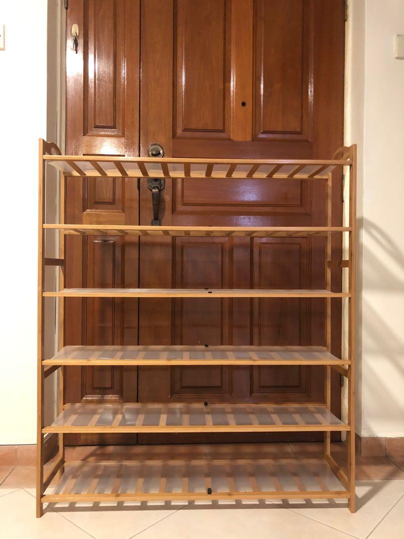 6 tier bamboo shoe rack on Bamboo Shoe Rack Shelf 6 Tier Furniture Others On Carousell