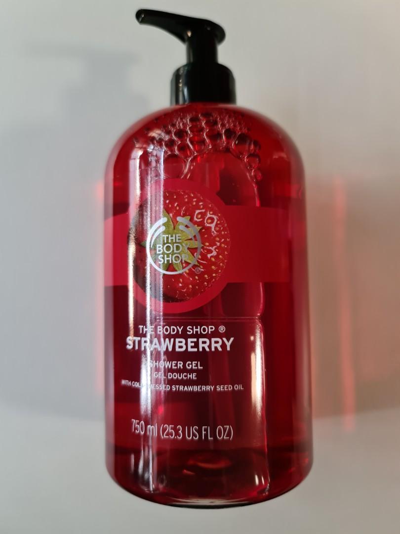 BN The Body Shop Jumbo Strawberry Shower Gel 750ml, Beauty & Personal