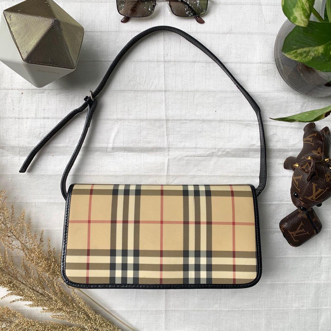 Burberry Nova Check Small Pochette Bag in PVC Leather, Luxury, Bags &  Wallets on Carousell