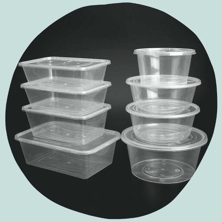 CLEARANCE SALE Disposable Clear Transparent Plastic Takeaway Box