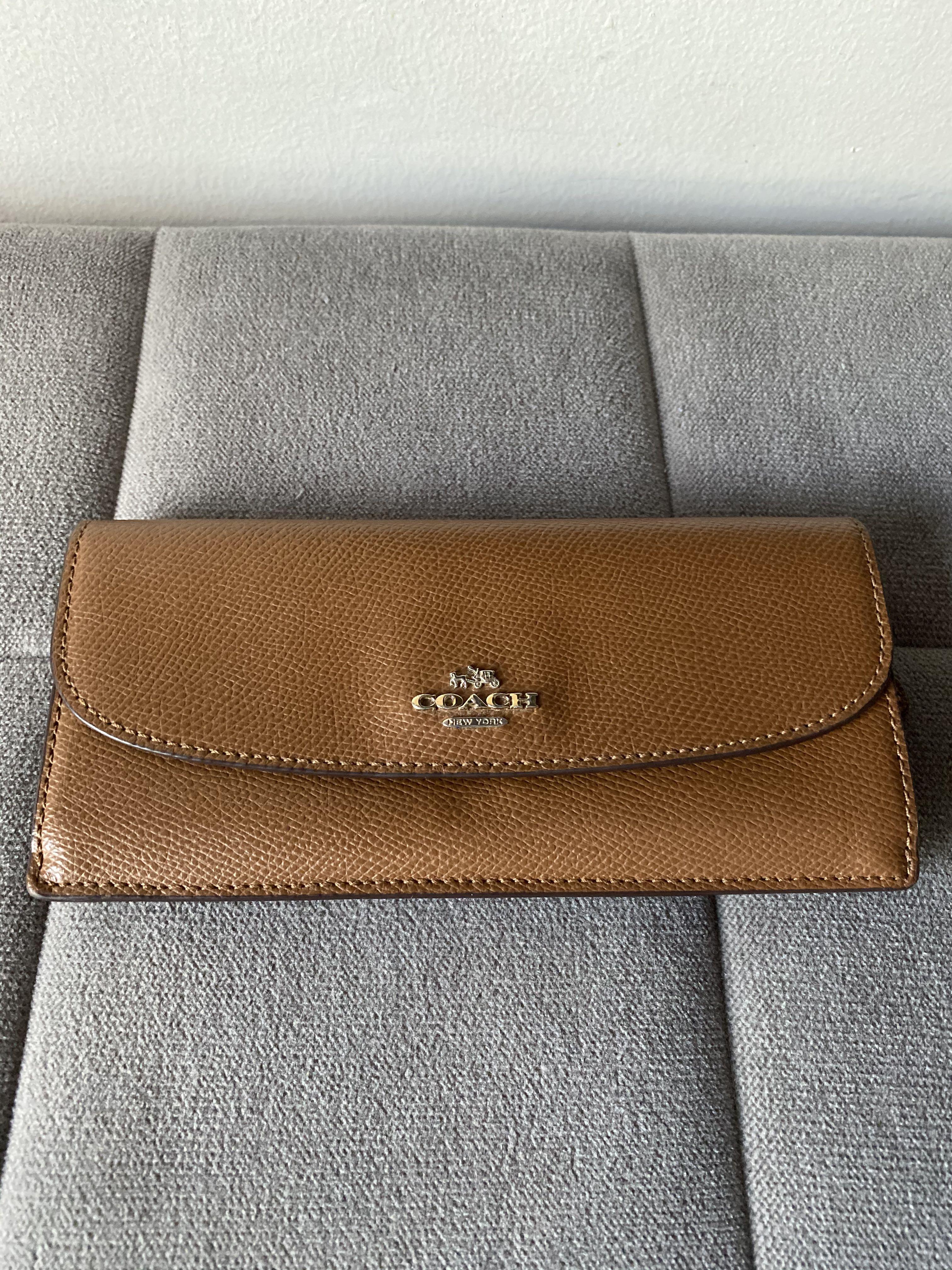 coach slim wallet womens