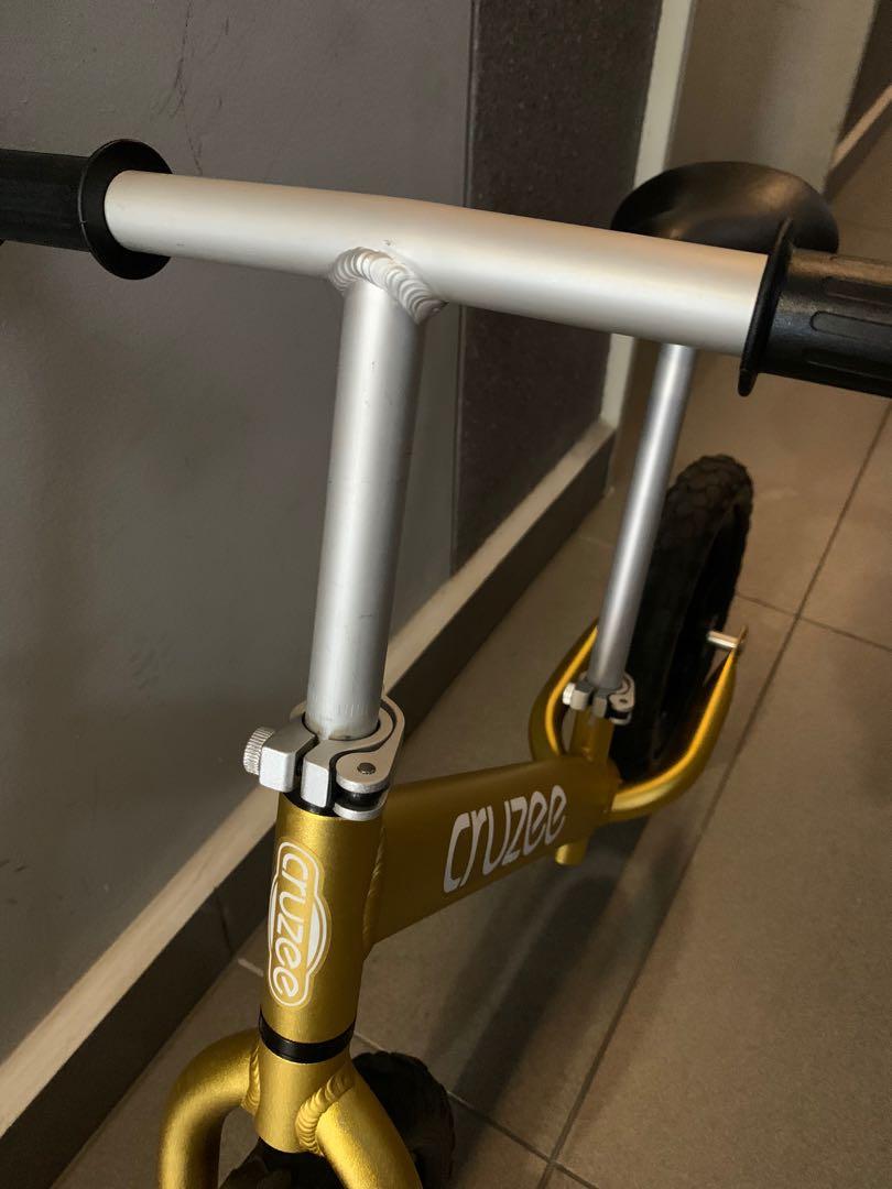 Cruzee Balance Bike Gold Babies Kids Infant Playtime on Carousell