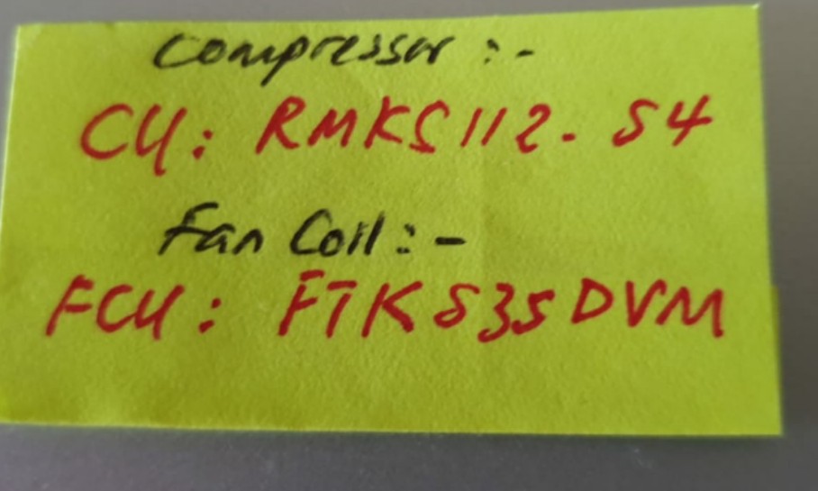 1x Daikin fan coil (not compressor) Model FTKS35DVM, TV & Home