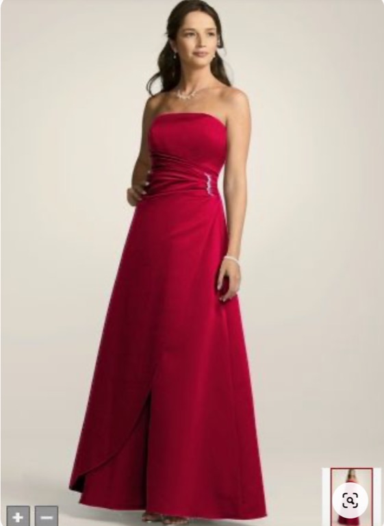 david's bridal red ball gown