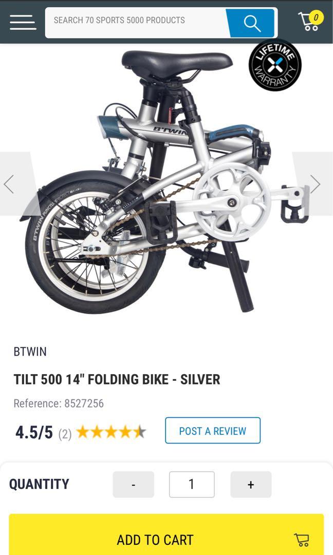 btwin folding bike tilt 500