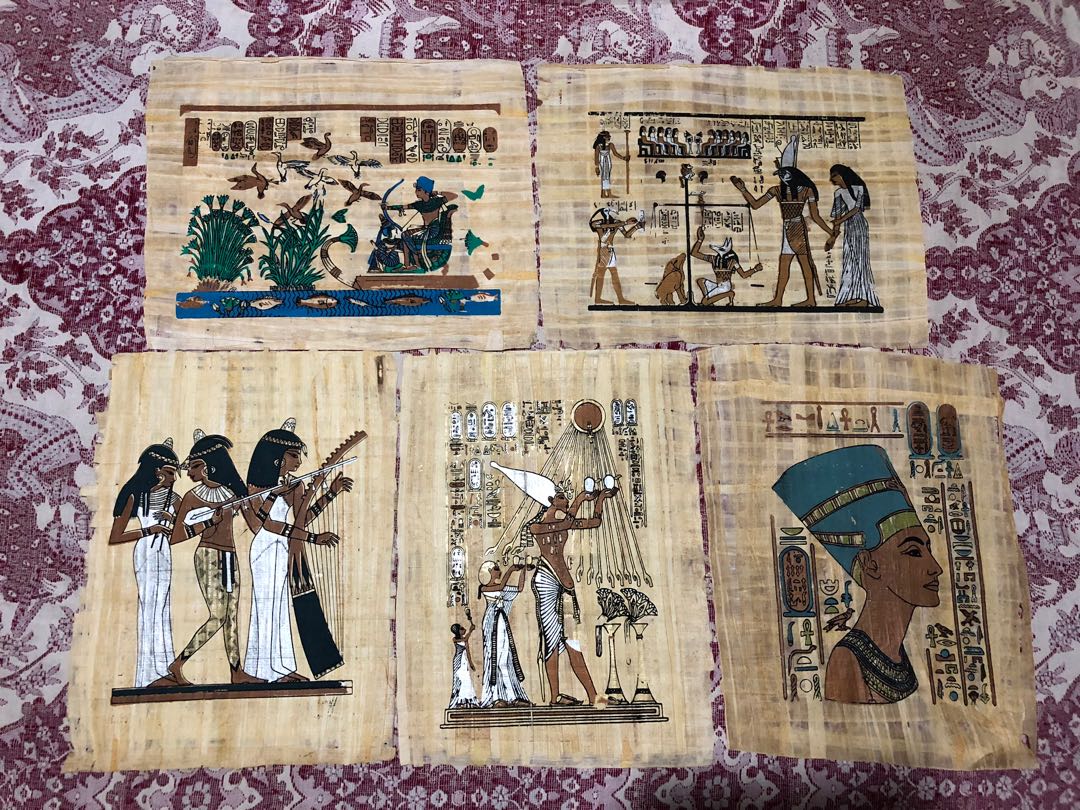 Egyptian Papyrus Paintings, Hobbies & Toys, Stationary & Craft, Art ...