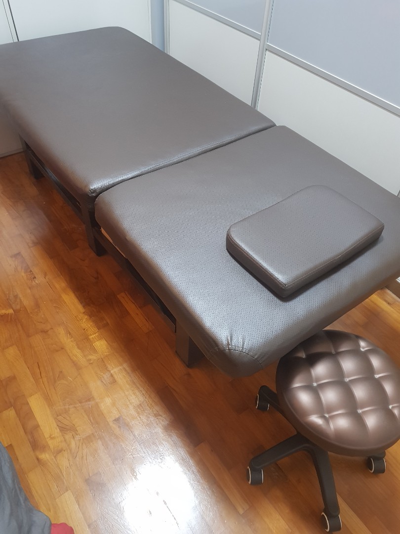 Facial/Eyelash bed with stool, Furniture & Home Living, Furniture, Bed Frames & Mattresses on