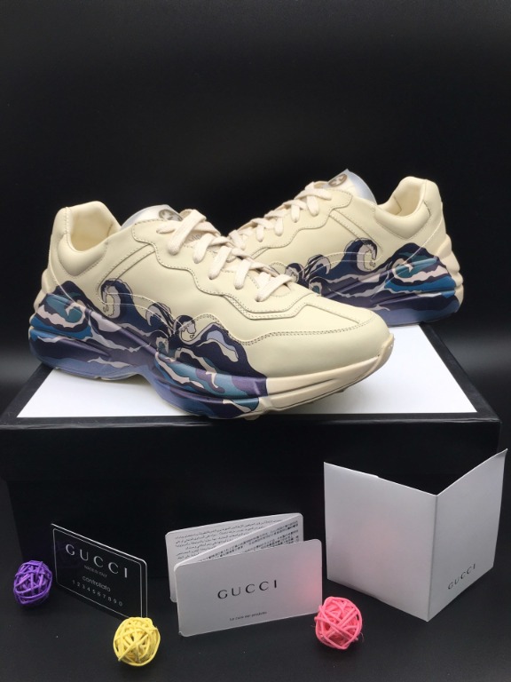 Men's rhyton leather sneaker with wave hotsell