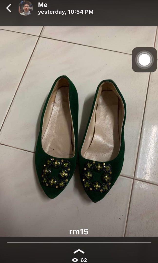 green flats women's shoes