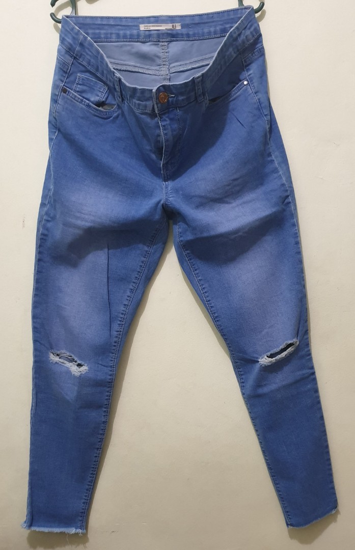 high waist pants maong