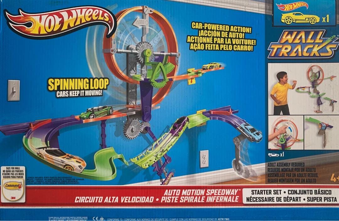 hot wheels spinning loop wall track