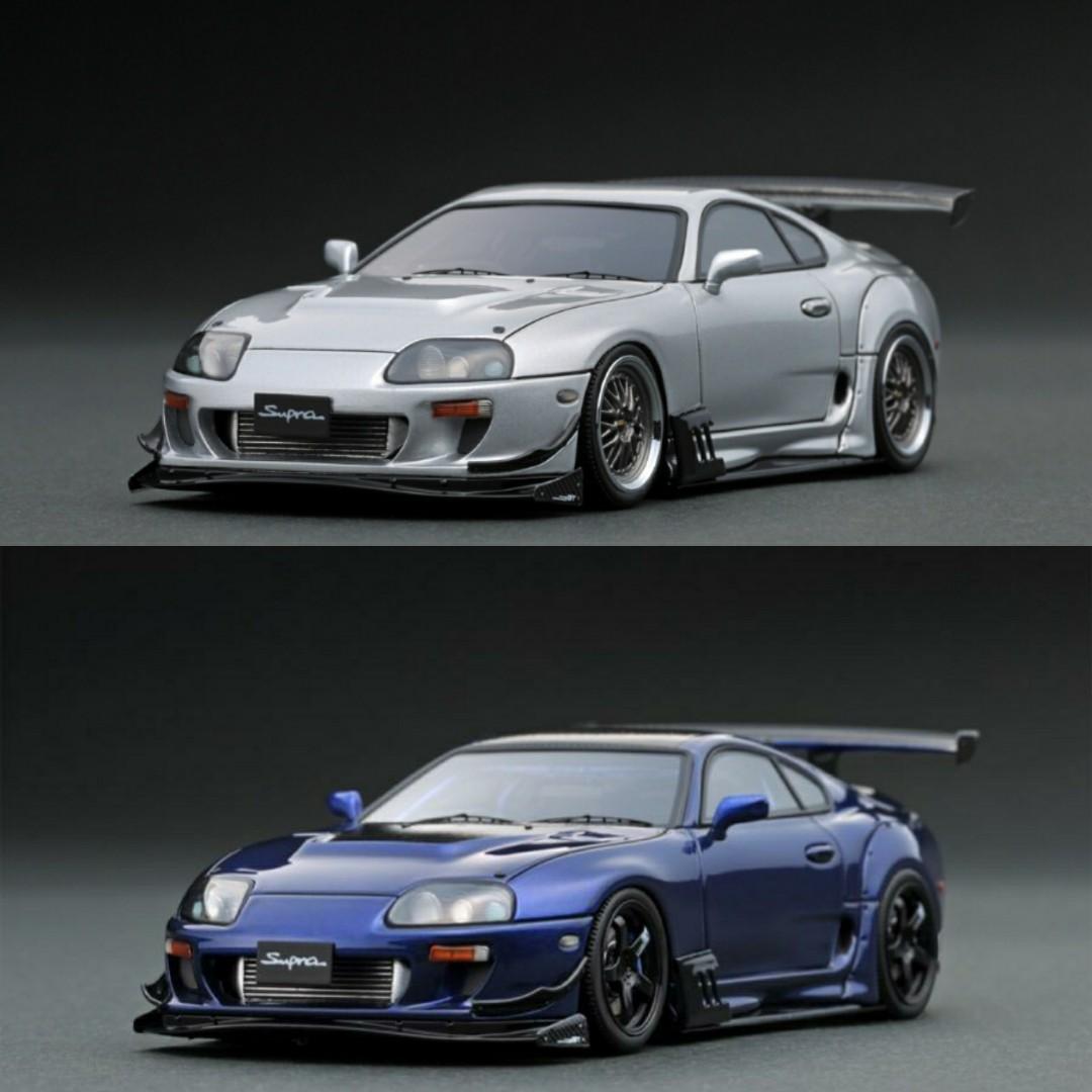 Ignition Model 1/43 Toyota Supra (JZA80) RZ Blue and Silver 