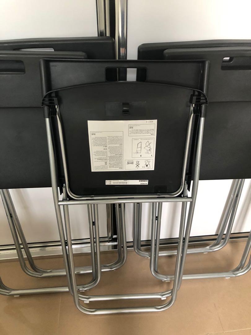 IKEA Gunde Folding chairs - set of 5, Furniture & Home Living ...