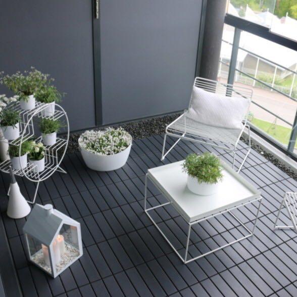 Ikea Runnen 戶外露台膠地板拼接地板卡扣塑木地板 傢俬 家居 園藝 園藝工具和裝飾品 Carousell