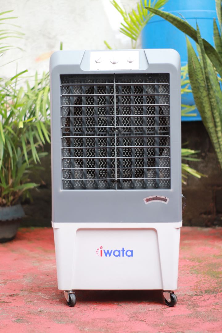 Iwata AIRBLASTERX Evaporative Air Cooler with 3 Fan Speed and Automatic Shut Off Water Pump
