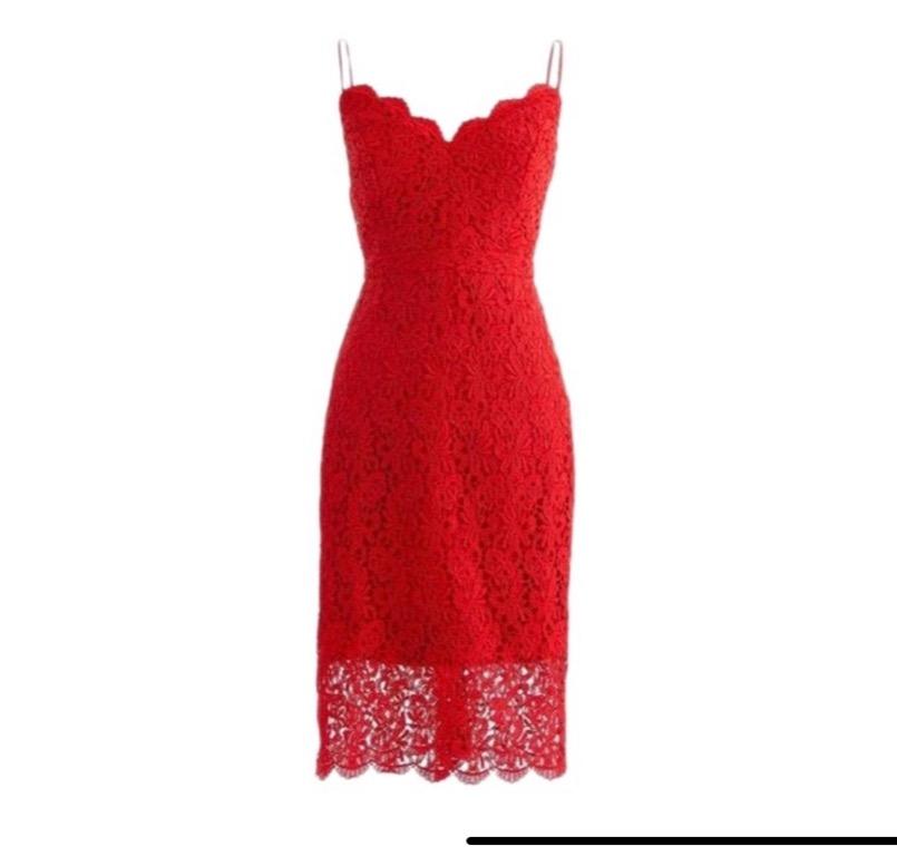 J crew spaghetti sales strap dress in lace