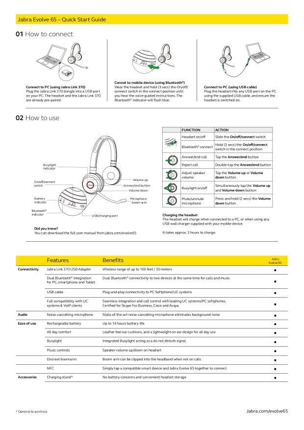 Jabra link sale 370 headset manual