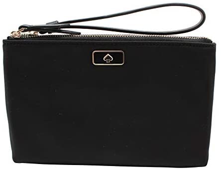 Kate Spade Leoni Nylon wristlet dawn black medium double zip, Luxury, Bags  & Wallets on Carousell