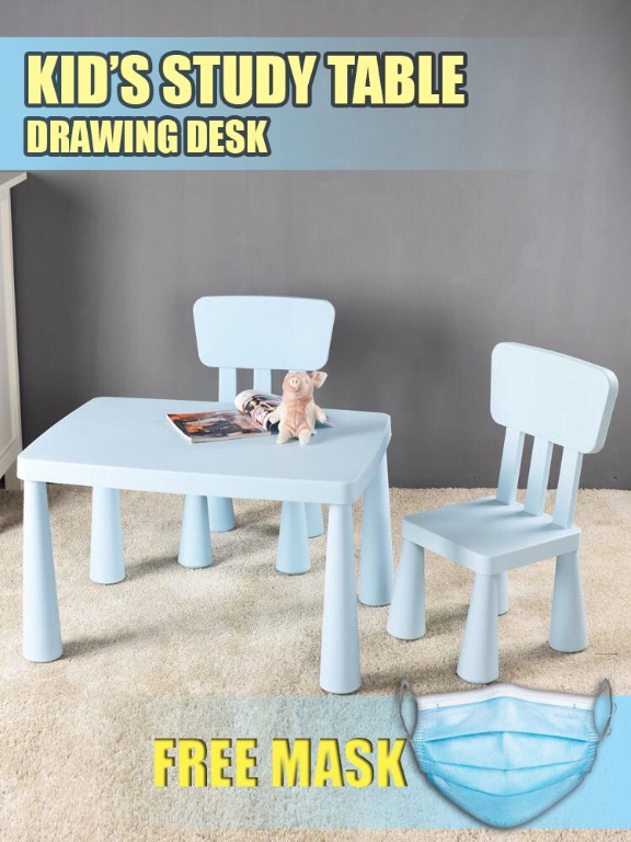 Kid Children Study Table Drawing Table Free Face Mask Home Furniture Furniture On Carousell