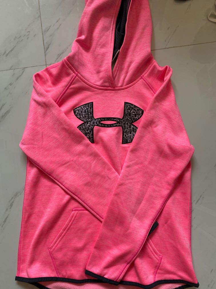 Under armour hoodie pink kids Clearance