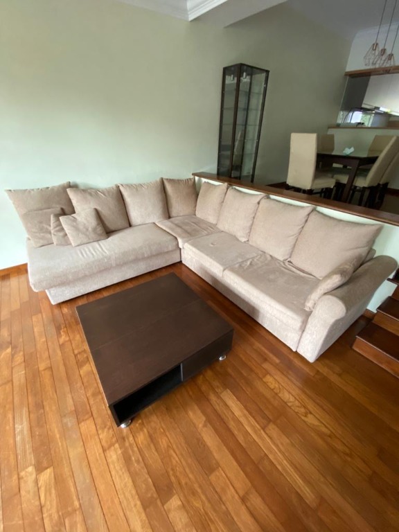 L-shape Sofa with Coffee Table, Furniture & Home Living, Furniture