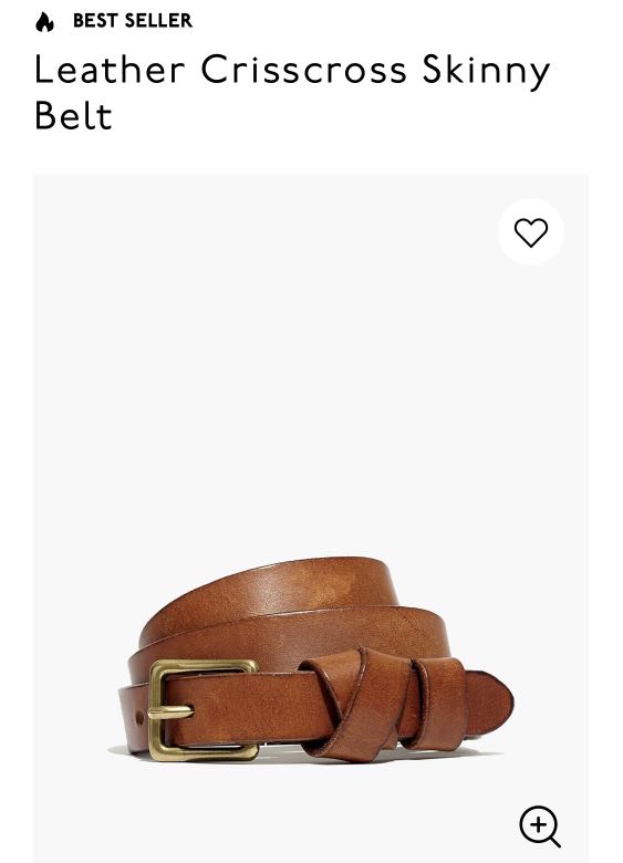 Leather crisscross cheap skinny belt madewell