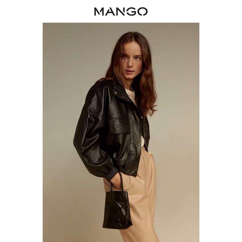 Mango wrinkled sales effect bag