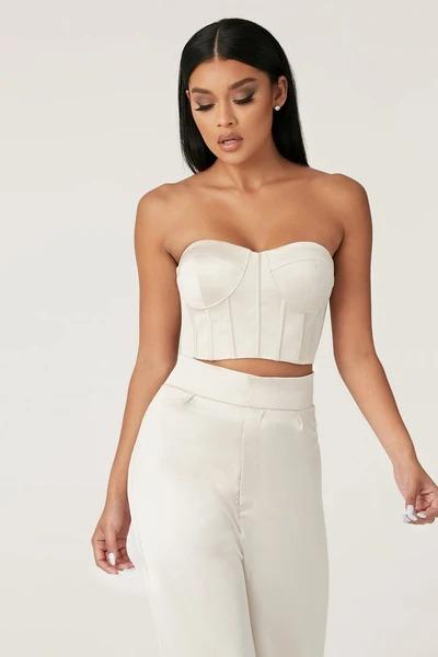 MESHKI Rosella Strapless Bustier Champagne
