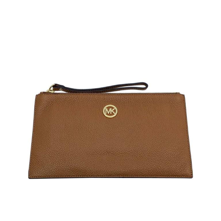 Michael kors fulton large top zip clutch
