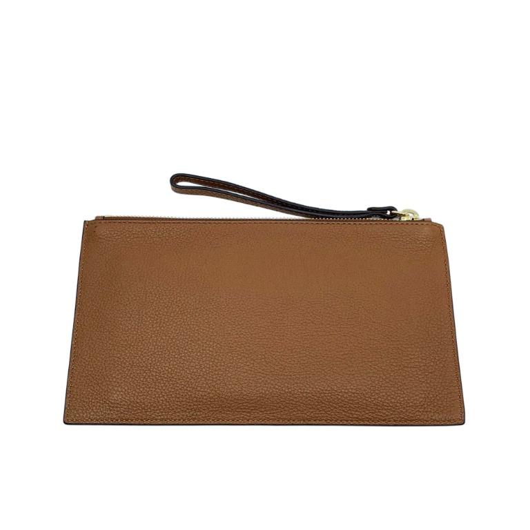 MICHAEL KORS Fulton Large Zip Clutch Dark Camel Women s Fashion Bags Wallets Clutches on Carousell