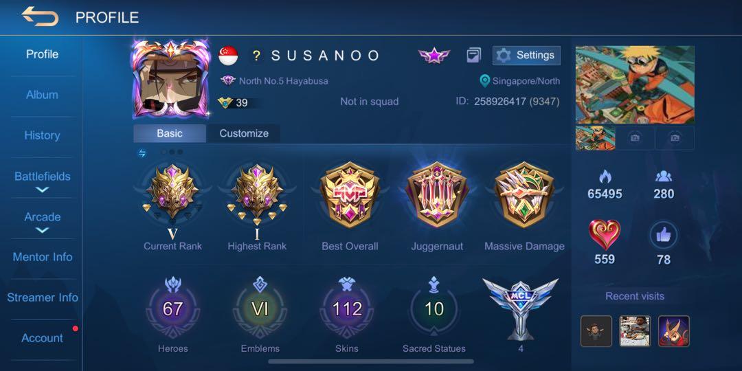 MOBILE LEGEND ACCOUNT🌟, Toys & Games, Video Gaming, In ...