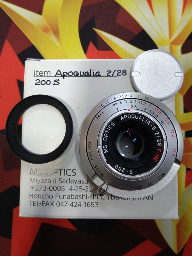 MS-Optics 宮崎光學Apoqualia II 28mm f2, 攝影器材, 鏡頭及裝備 