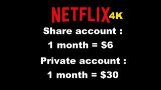 Netflix 正版帳號 4K account