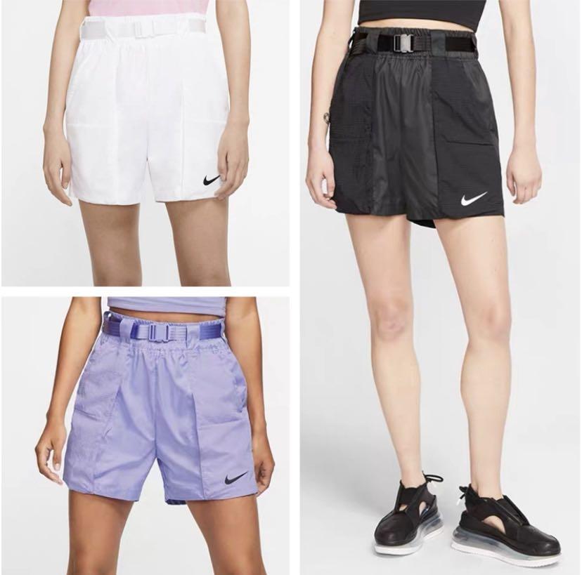 Nike Woven Buckle Shorts in Purple
