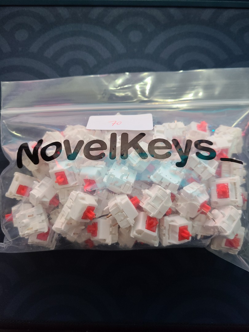 Novelkeys Silk switch Red 55g factory lubed with krytox 205g0. Brand