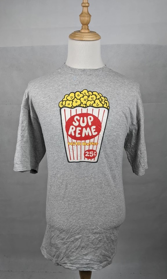 OG Supreme Popcorn Tee Men s Fashion Tops Sets Tshirts