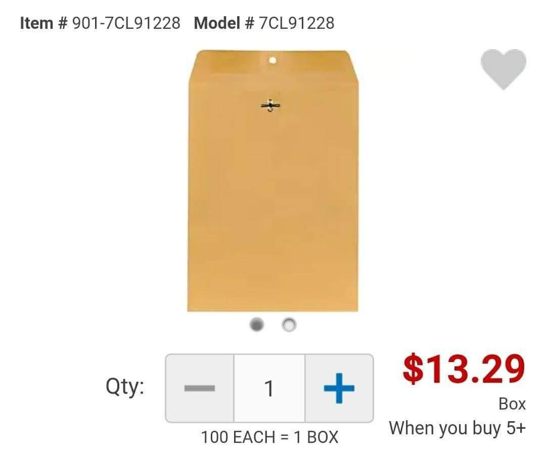 Quill Brand Clasp Catalog Envelope, Hobbies & Toys, Stationary & Craft