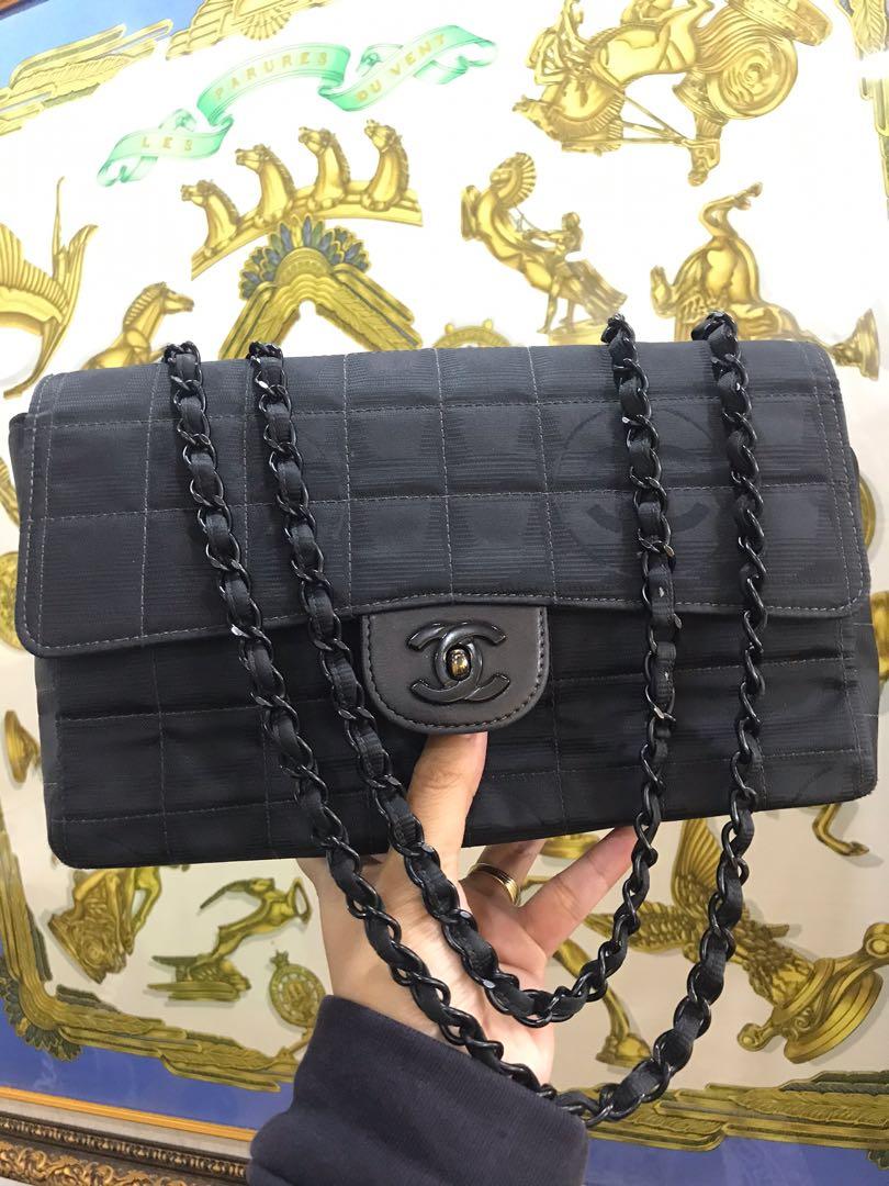 Rare!! Chanel Travel Line Medium SoBlack 🖤, Luxury, Bags & Wallets on  Carousell