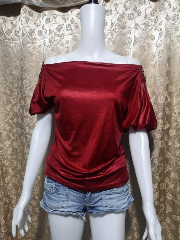 Red Blouse (Category: Blouses) located in Antipolo. Submitted by jessearing (Listing ID 1025753290, Image 1). Description: Balikbayan box from Italy random brands selling it for cheaper price. Kuha kana besh! 🙂 .