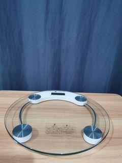 Round Digital LCD Tempered Glass Weighing Scale.