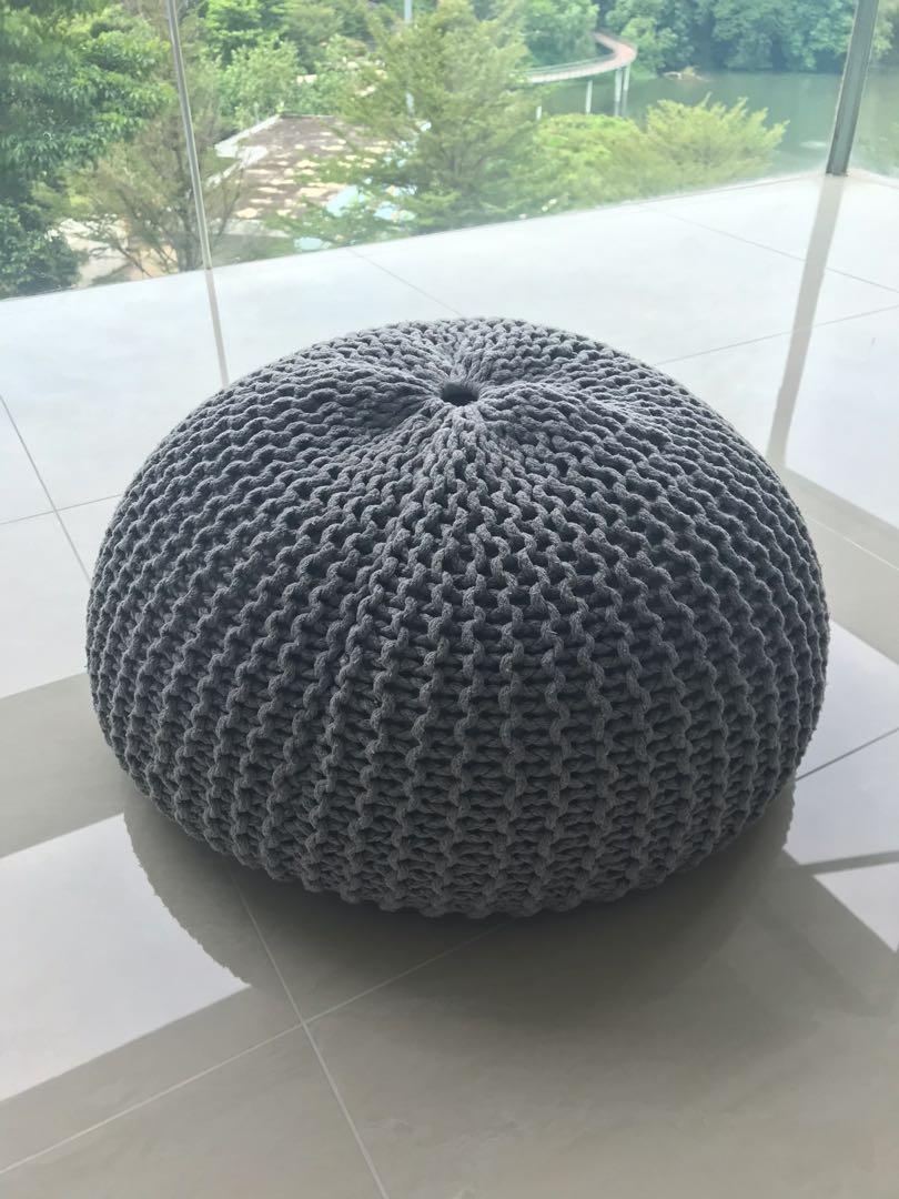 picture Tumelo Knitted Pouffe carousell