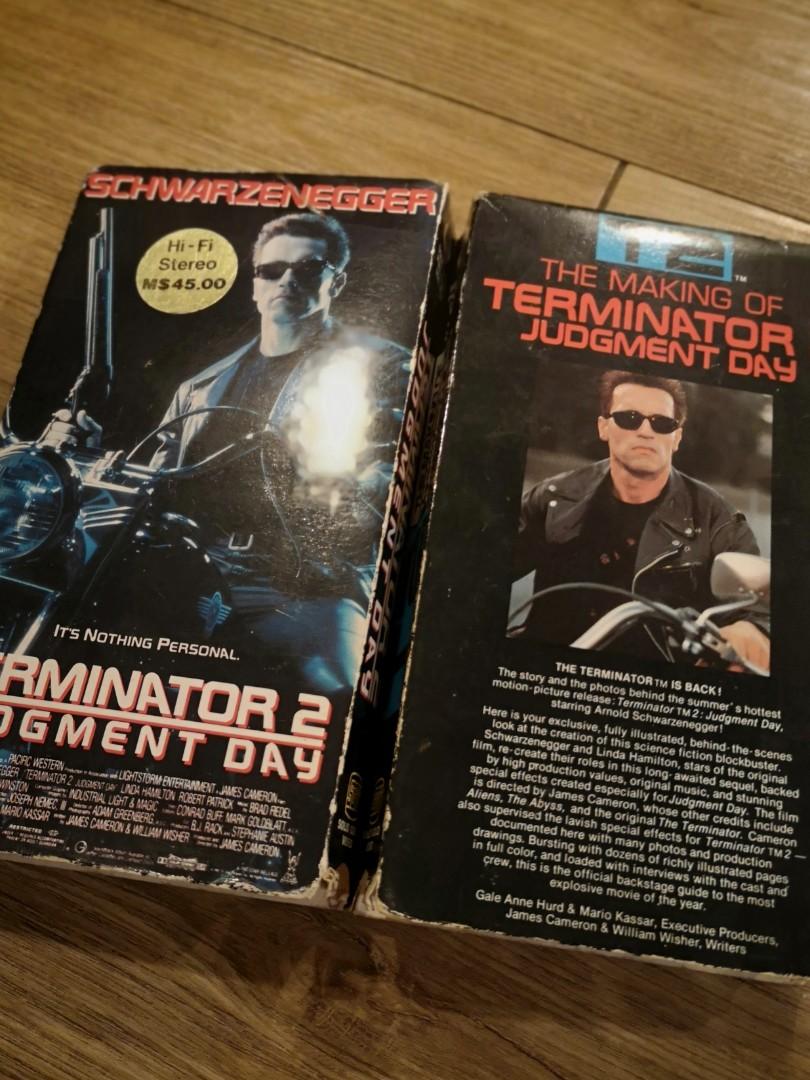 Rare Vintage 1990s Terminator 2 T2 Judgement Day Double VHS Tape Video ...