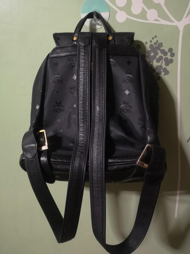 mcm canvas backpack