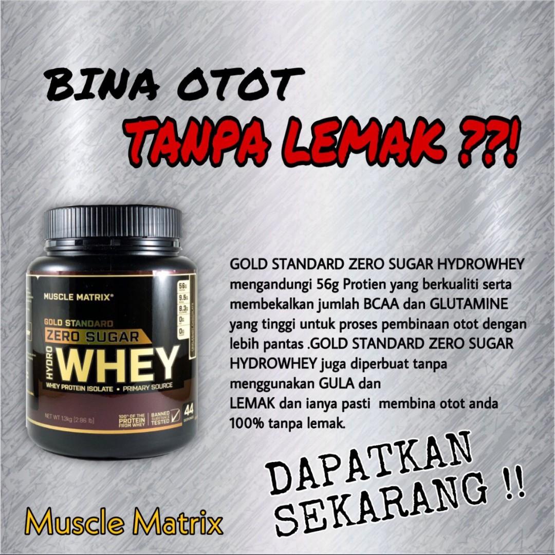 Whey Protein Gold Standard Zero Sugar Health Beauty Skin Bath Body On Carousell