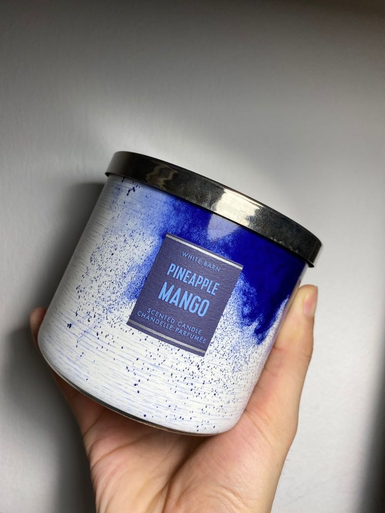 White Barn Pineapple Mango 3wick candle, Furniture & Home Living, Home