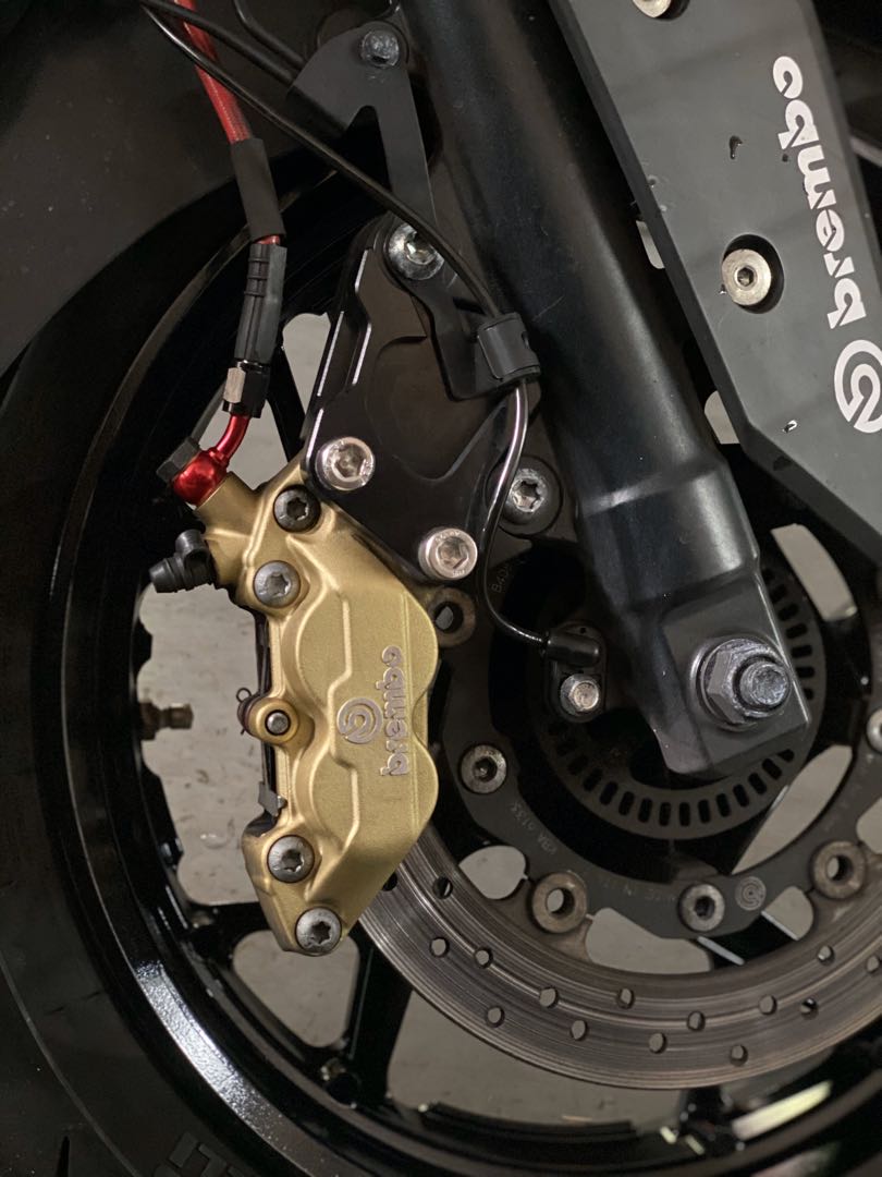 XMAX Brembo Calipers P4 with bracket, Brembo full floating disc ...