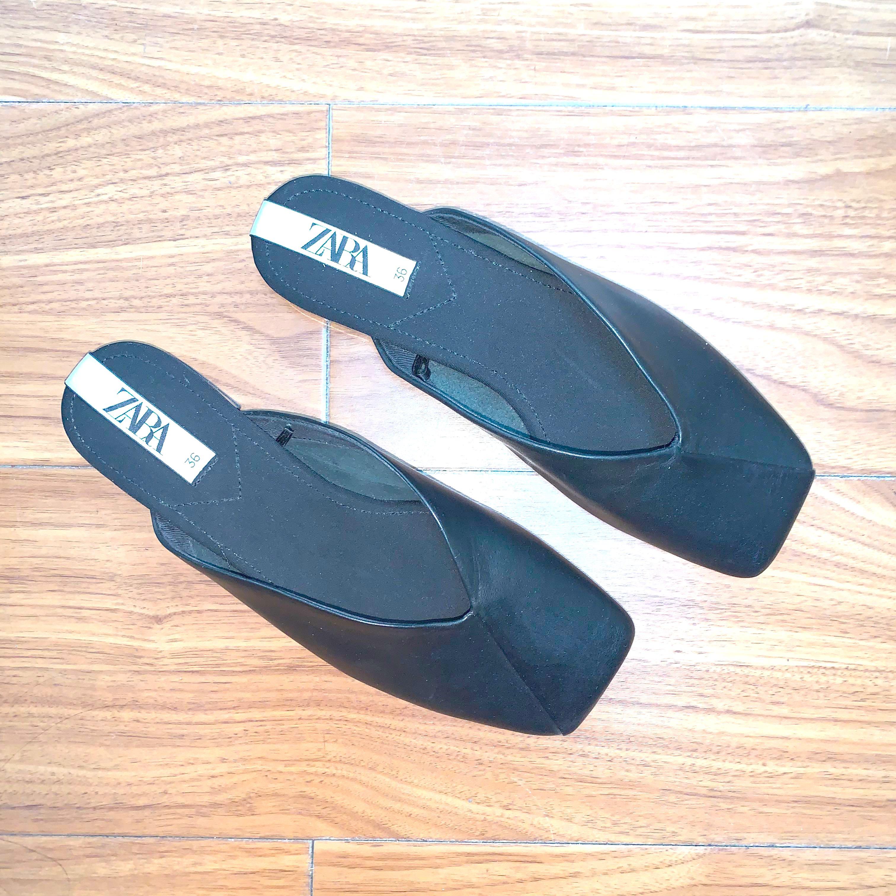 zara leather mules